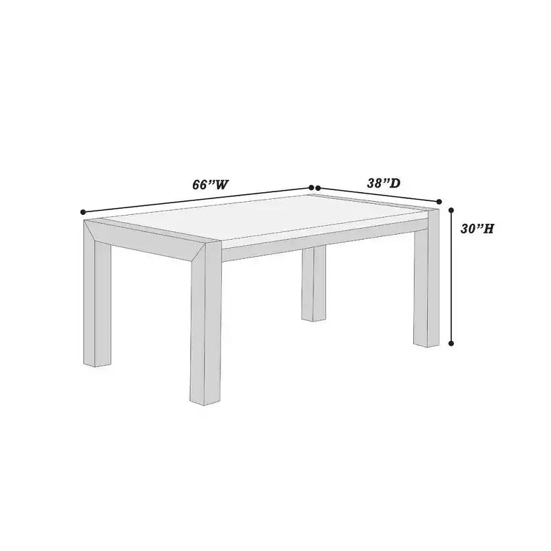 Table de salle à manger, design angulaire, plateau imitation marbre, bois gris, 168 cm
