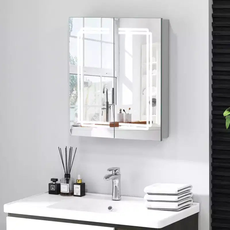 Armoire de toilette avec miroir et éclairage LED
