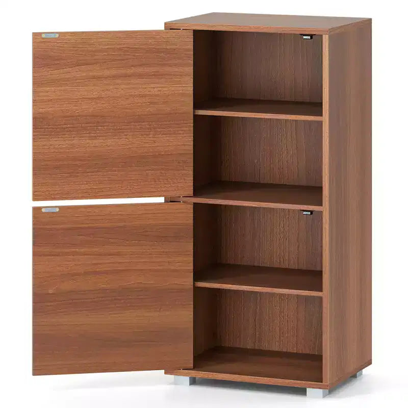 Meuble de rangement 2 portes avec étagères réglables Buffet de cuisine avec 2 portes