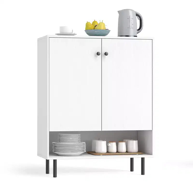 Costway Sideboard Buffet Cabinet 2-Door Kitchen Storage Cabinet w/ Adjustable Shelf