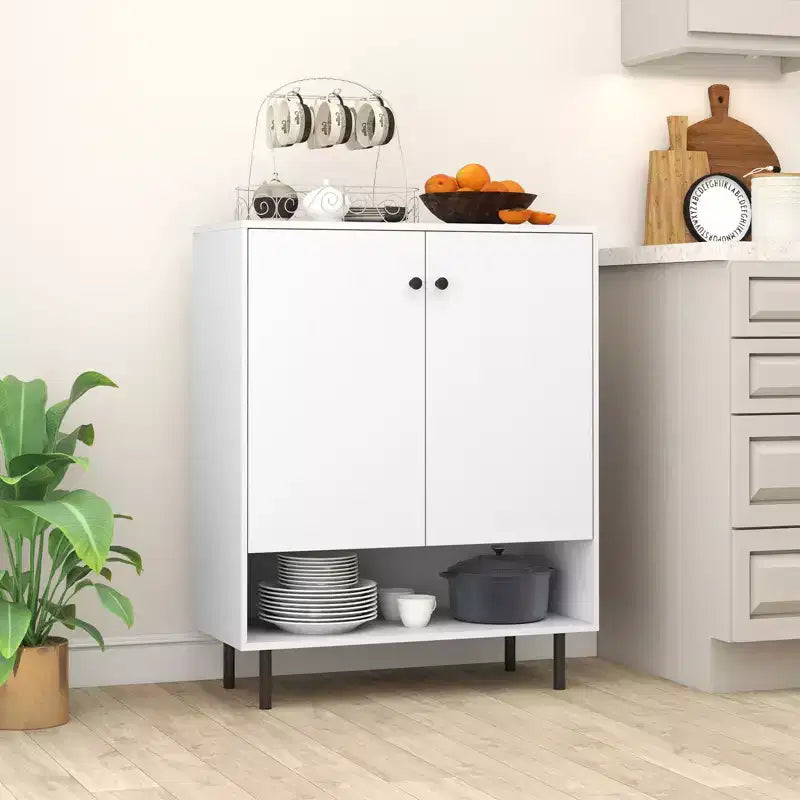 Meuble buffet 2 portes avec étagère réglable pour cuisine