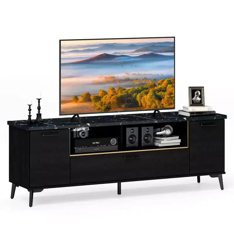 Costway Mid Century Modern Entertainment Center 63-Inch TV Stand for TVs up to 75