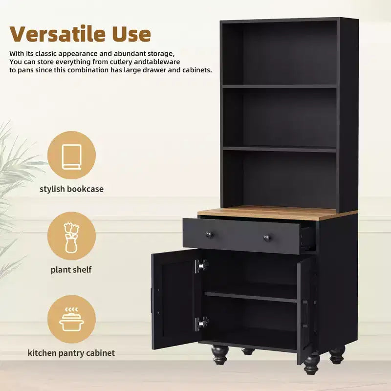 Meuble TV moderne avec étagères pour téléviseur 70 pouces, meuble de rangement TV en bois