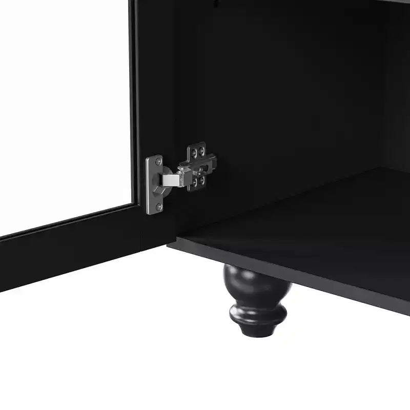 Meuble TV moderne avec étagères pour téléviseur 70 pouces, meuble de rangement TV en bois
