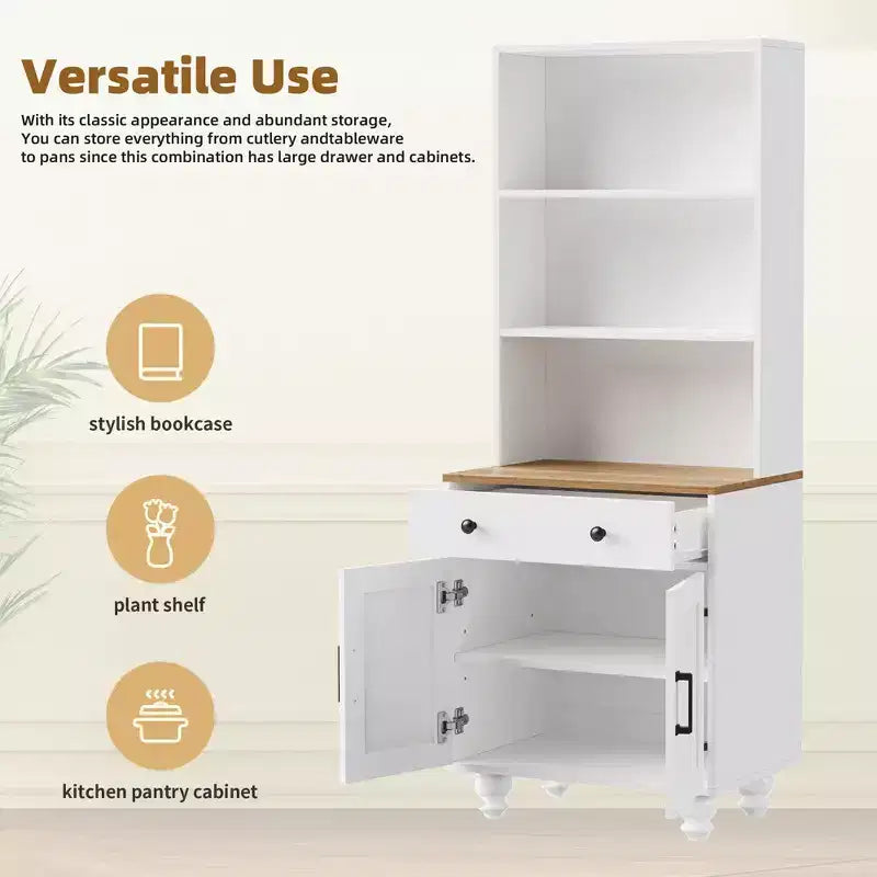 Meuble TV moderne avec étagères pour téléviseur 70 pouces, meuble de rangement TV en bois