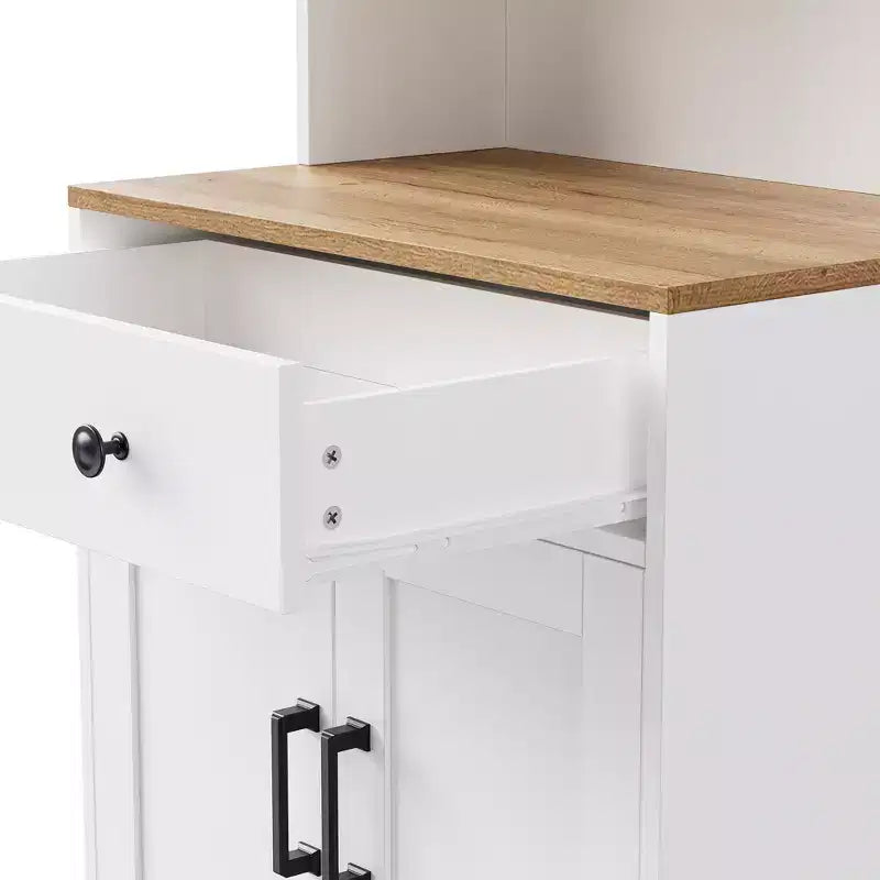 Meuble TV moderne avec étagères pour téléviseur 70 pouces, meuble de rangement TV en bois