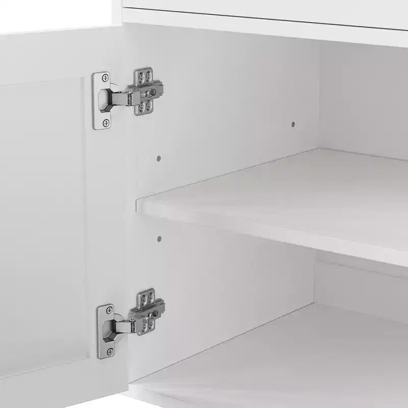 Meuble TV moderne avec étagères pour téléviseur 70 pouces, meuble de rangement TV en bois