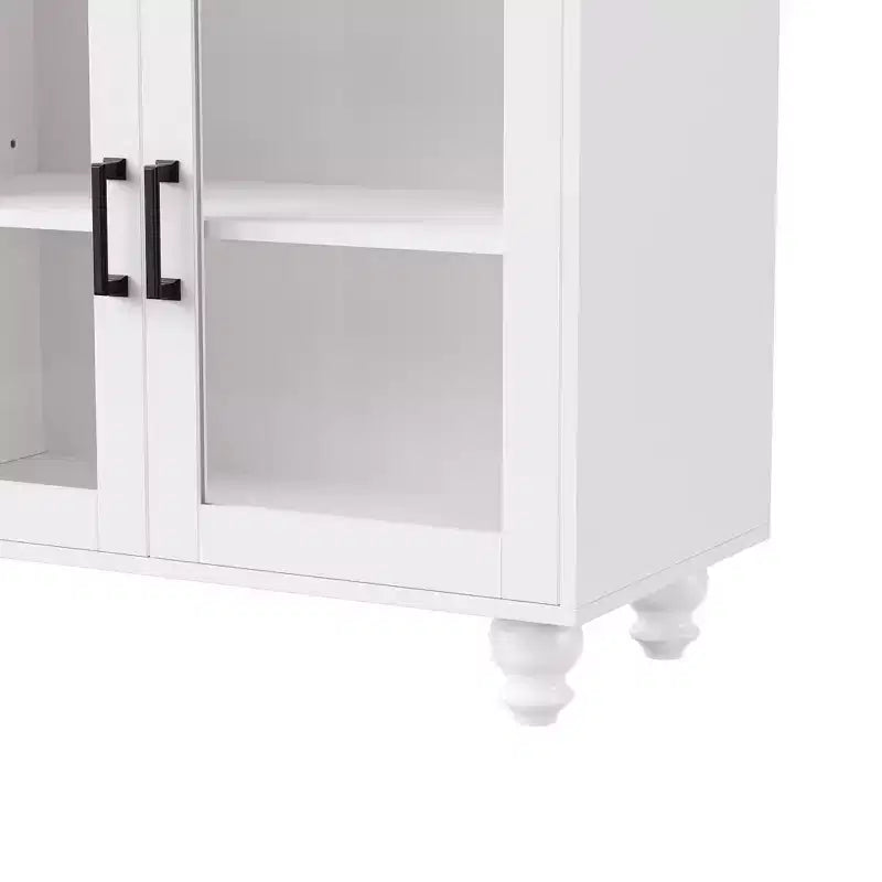 Meuble TV moderne avec étagères pour téléviseur 70 pouces, meuble de rangement TV en bois