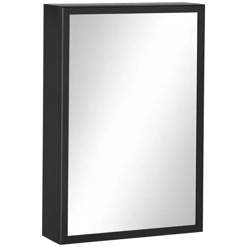 Wall-Mounted Medicine Cabinet with Mirror, Stainless Steel Bathroom Mirror Cabinet Wall Mounted with Storage Shelves for Living Room and Laundry Room