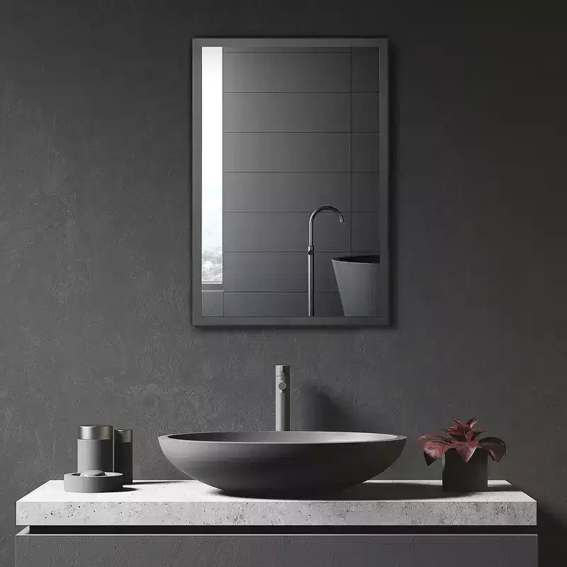 Armoire à pharmacie murale avec miroir, Armoire de toilette en acier inoxydable avec miroir