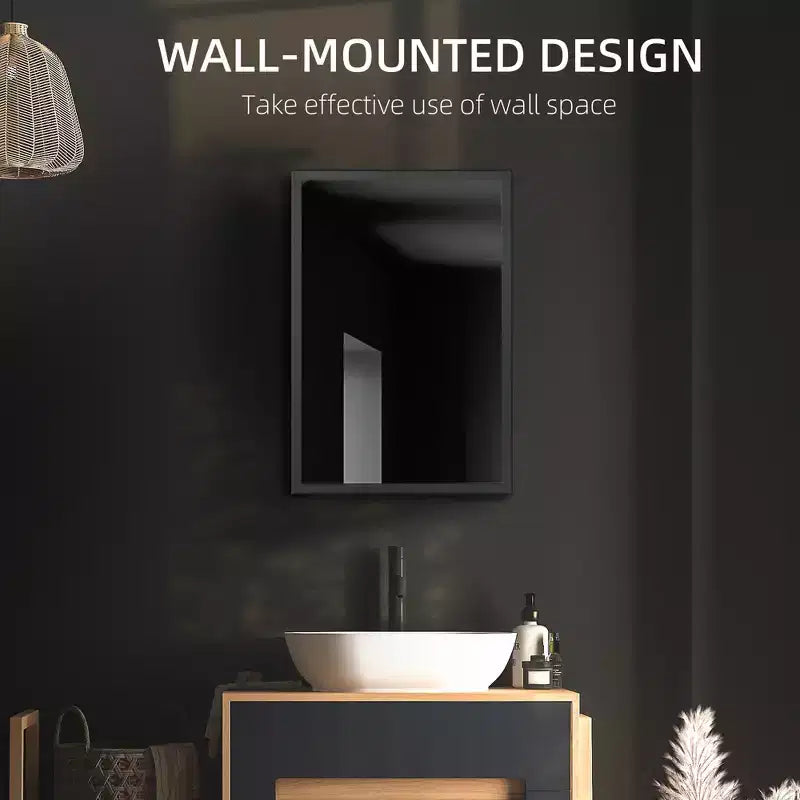 Armoire à pharmacie murale avec miroir, Armoire de toilette en acier inoxydable avec miroir
