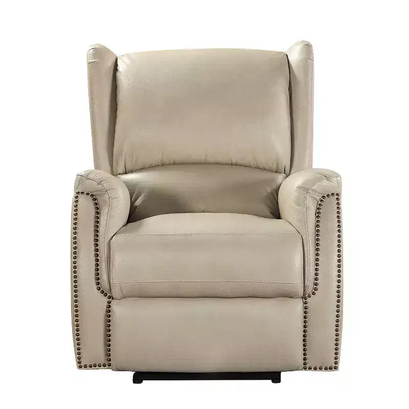 Paulina Genuine Leather Power Recliner with Wingback Design |ARTFUL LIVING DESIGNS