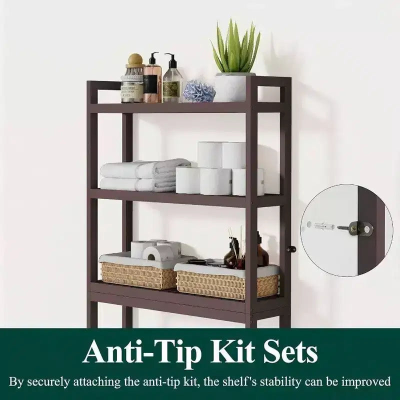 Meuble de rangement sur toilettes à 3 niveaux avec étagère réglable