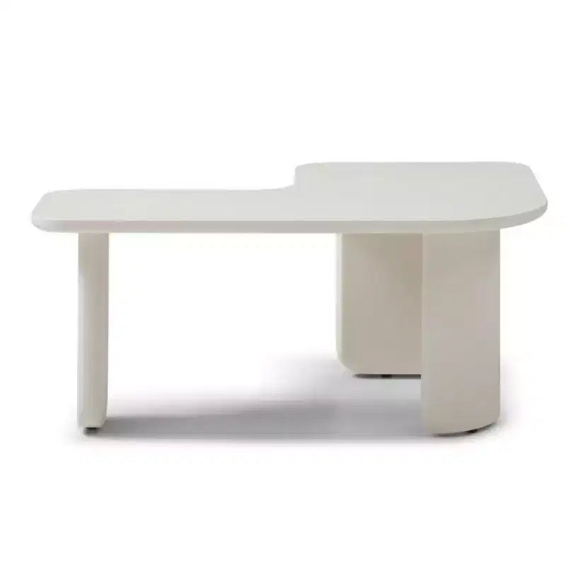 Table basse moderne en forme de L, table d'appoint élégante pour canapé