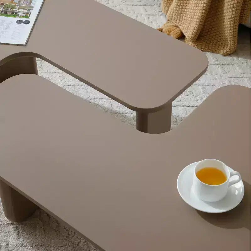 Table basse moderne en forme de L, table d'appoint élégante pour canapé