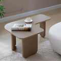 35.4 Modern L-Shaped Coffee Table, Stylish Sofa Side Table for Sofa Couch, Space-Saving Corner Center Table for Living Room-Panipeachy