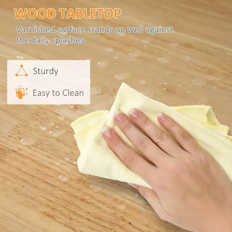 Dessertes de cuisine avec plateau en bois et étagères de rangement pour la salle à manger ou la cuisine