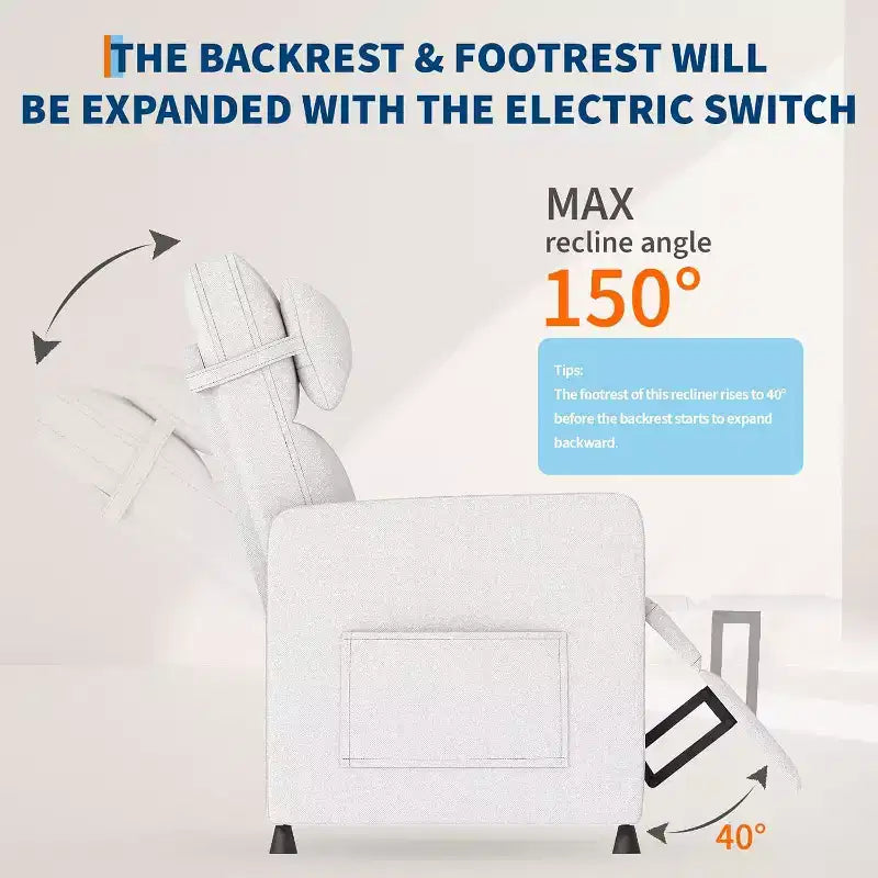 Fauteuil inclinable électrique Canapé inclinable électrique Fauteuil inclinable motorisé réglable