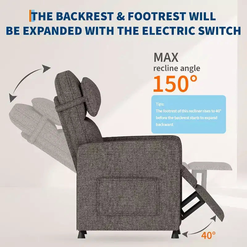 Fauteuil inclinable électrique Canapé inclinable électrique Fauteuil inclinable motorisé réglable