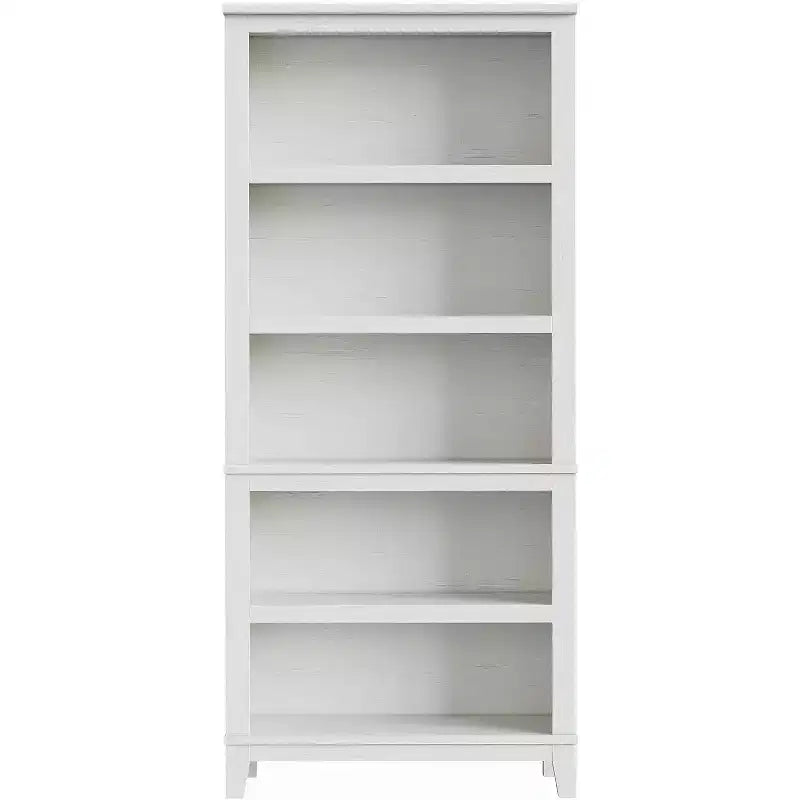 Étagère haute de 180 cm, bibliothèque en bois à 5 niveaux avec 3 étagères réglables