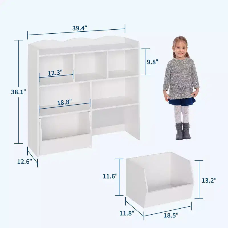 Meuble de rangement pour jouets, Bibliothèque pour enfants, Armoire de rangement pour jouets, Étagère à livres pour tout-petits