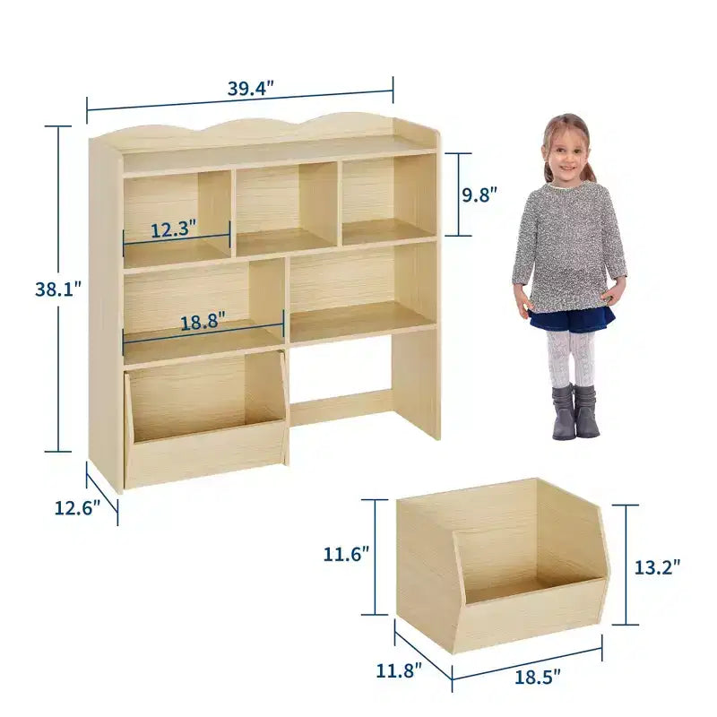 Meuble de rangement pour jouets, Bibliothèque pour enfants, Armoire de rangement pour jouets, Étagère à livres pour tout-petits