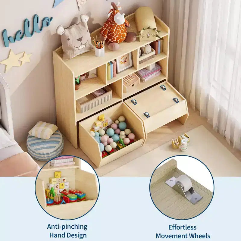 Meuble de rangement pour jouets, Bibliothèque pour enfants, Armoire de rangement pour jouets, Étagère à livres pour tout-petits