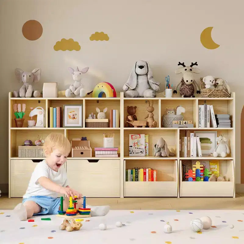 Meuble de rangement pour jouets, Bibliothèque pour enfants, Armoire de rangement pour jouets, Étagère à livres pour tout-petits