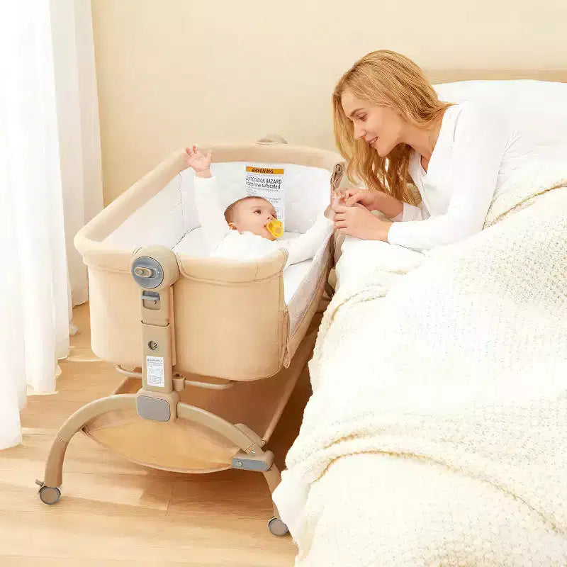 Berceau Cododo Bébé, Lit Bébé 3 en 1 avec Fonction Cododo et Lit de Voyage