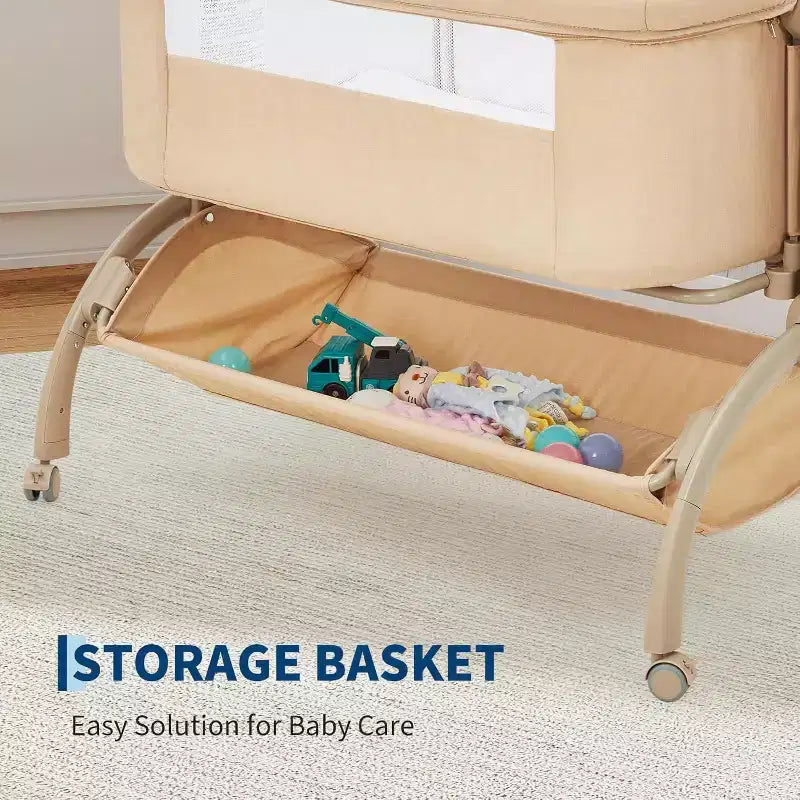 Berceau Cododo Bébé, Lit Bébé 3 en 1 avec Fonction Cododo et Lit de Voyage