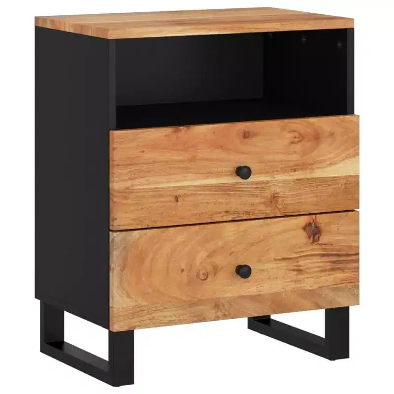 Table de chevet Accent avec tiroir de rangement en bois massif