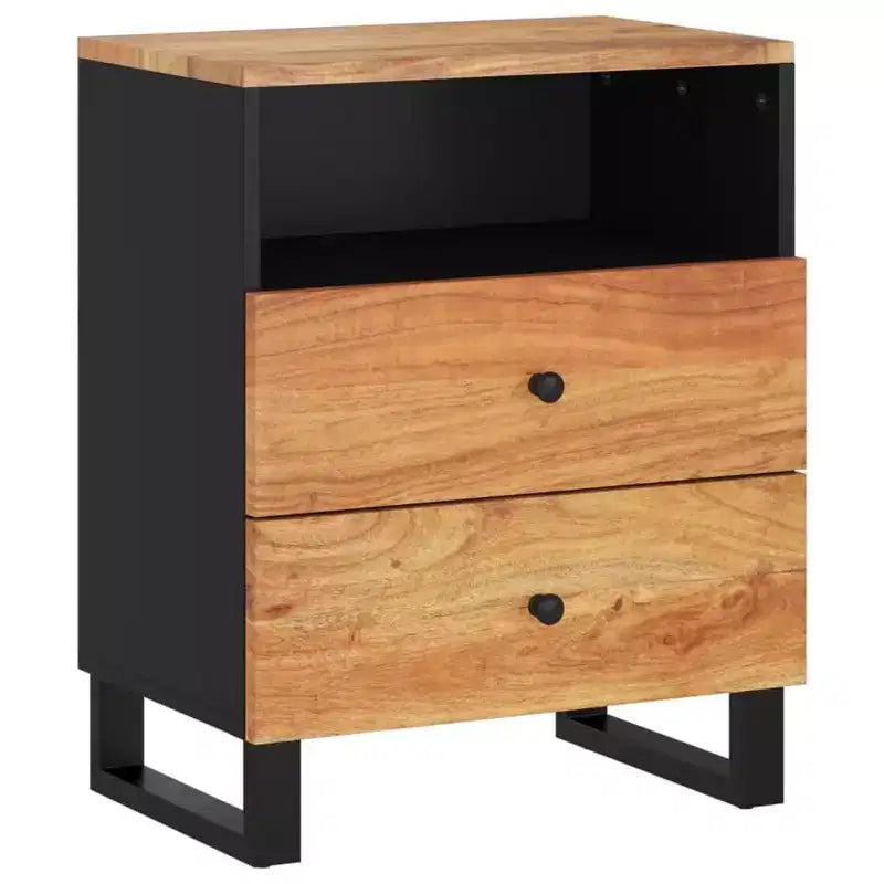 Table de chevet Accent avec tiroir de rangement en bois massif