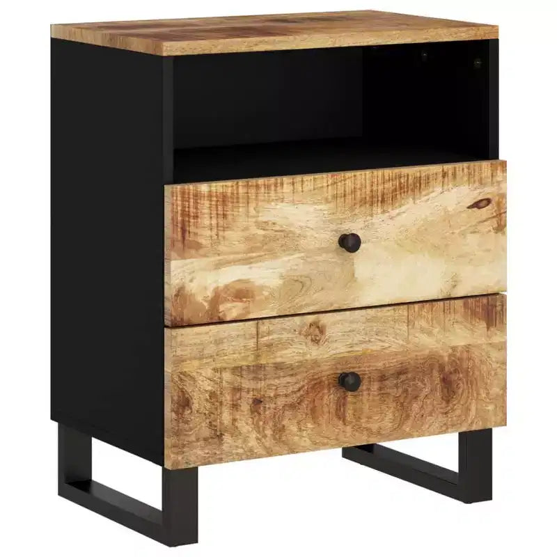 Table de chevet Accent avec tiroir de rangement en bois massif