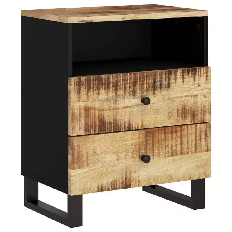 Table de chevet Accent avec tiroir de rangement en bois massif