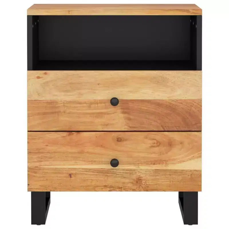 Table de chevet Accent avec tiroir de rangement en bois massif