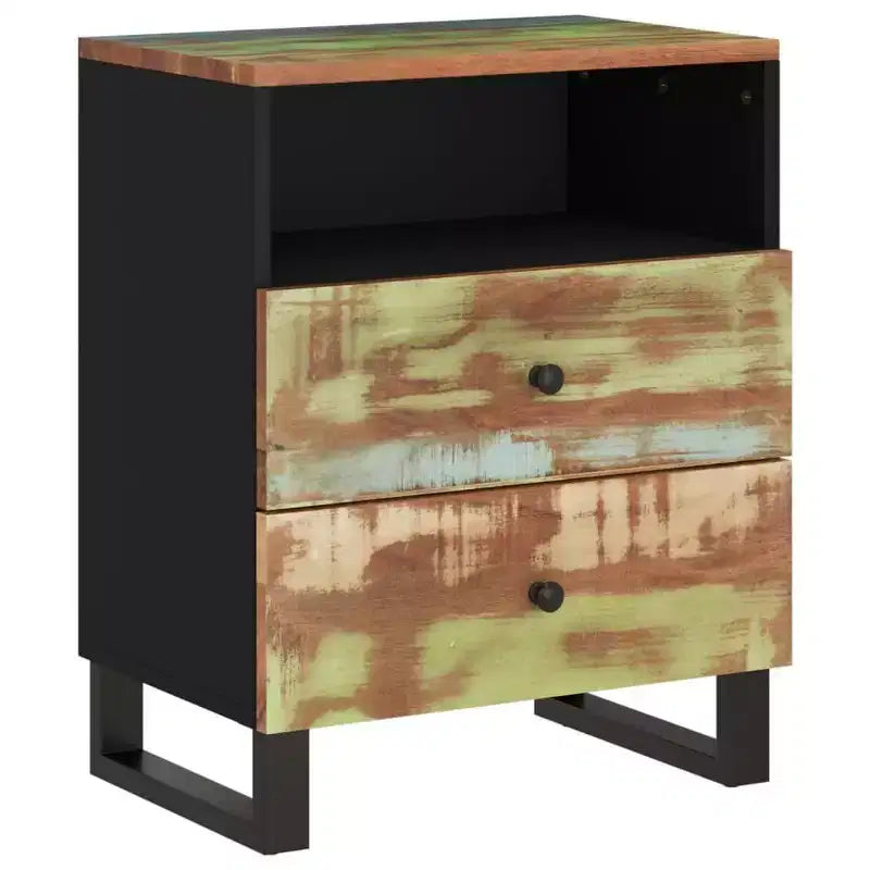 Table de chevet Accent avec tiroir de rangement en bois massif