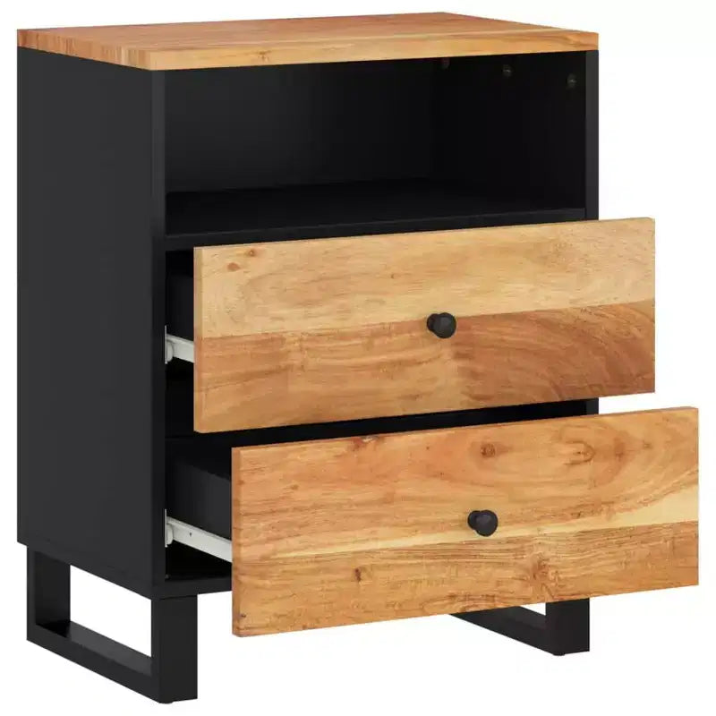 Table de chevet Accent avec tiroir de rangement en bois massif