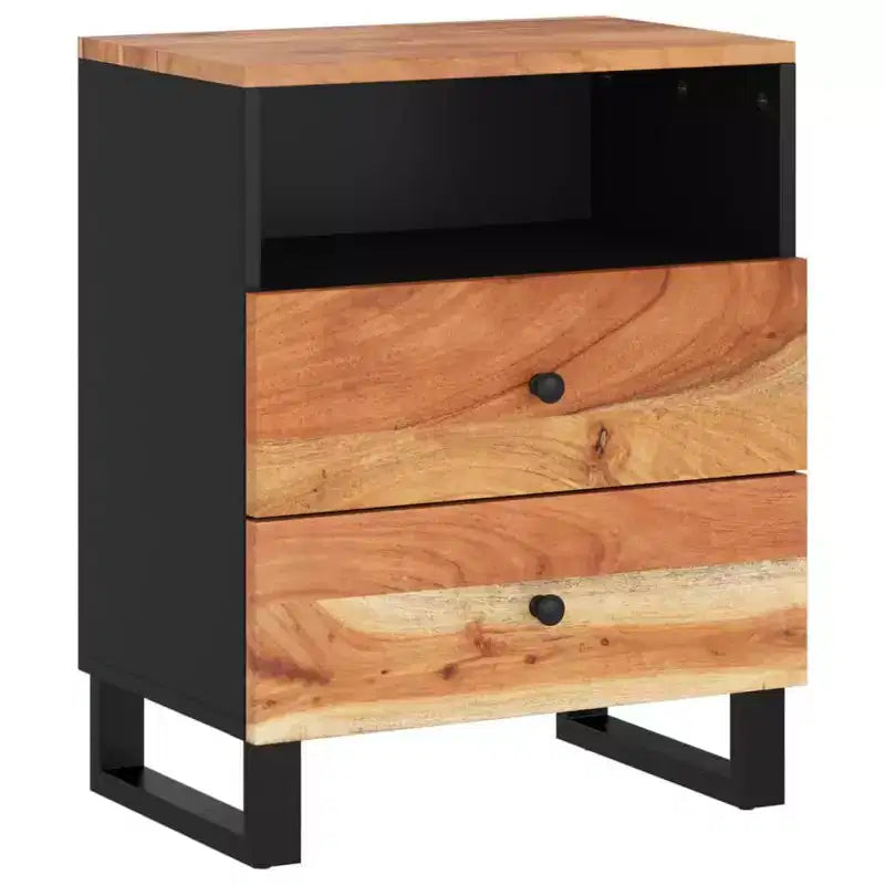 Table de chevet Accent avec tiroir de rangement en bois massif