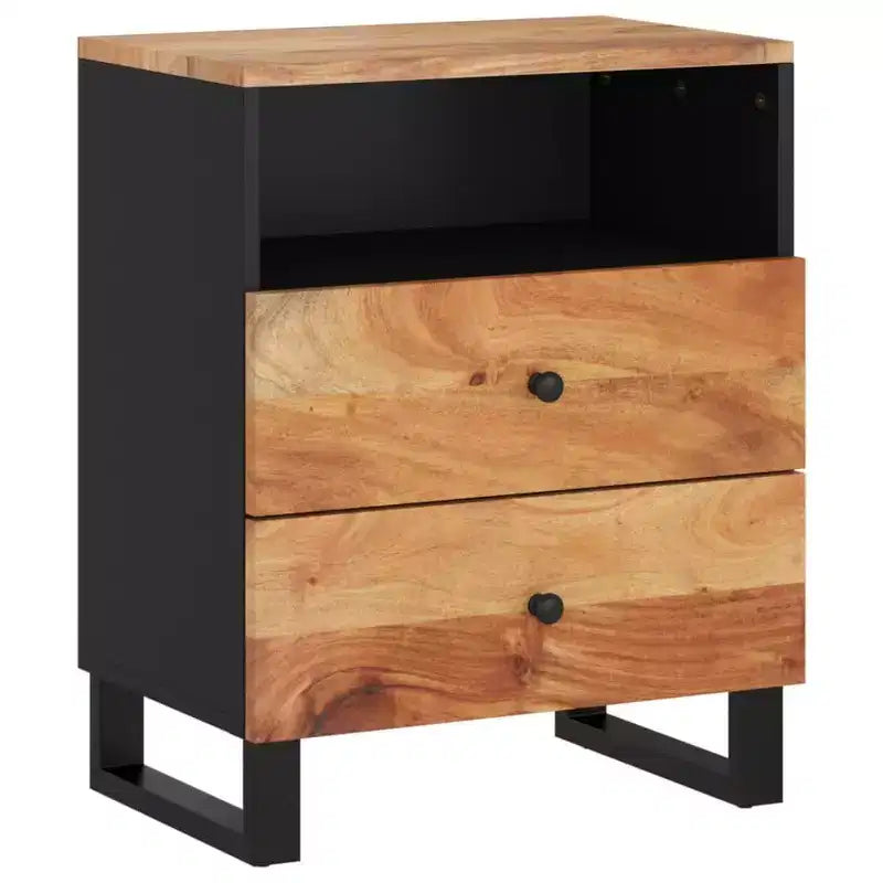 Table de chevet Accent avec tiroir de rangement en bois massif