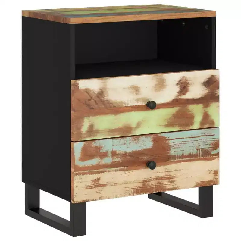 Table de chevet Accent avec tiroir de rangement en bois massif