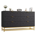 6 Drawer Dresser for Bedroom, Modern Chest of Drawers with Metal Legs, Storage Organizer for Hallway, Living Room, Entryway