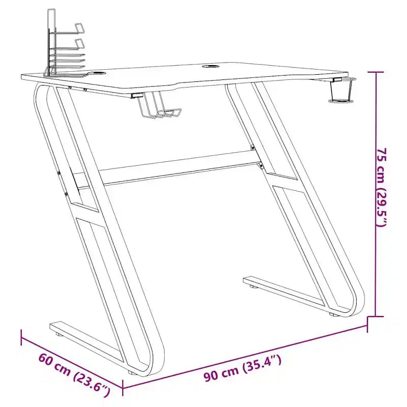 Bureau de gamer avec table d'ordinateur de bureau à domicile - Meuble