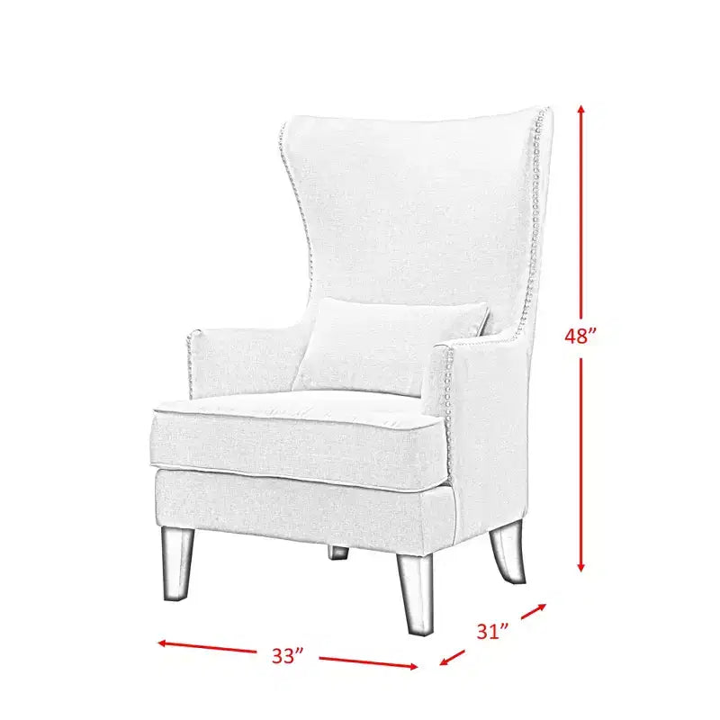 Chaise rembourrée à dossier haut