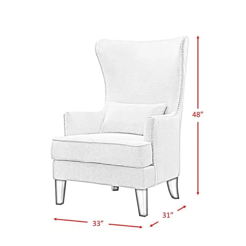 Chaise rembourrée à dossier haut