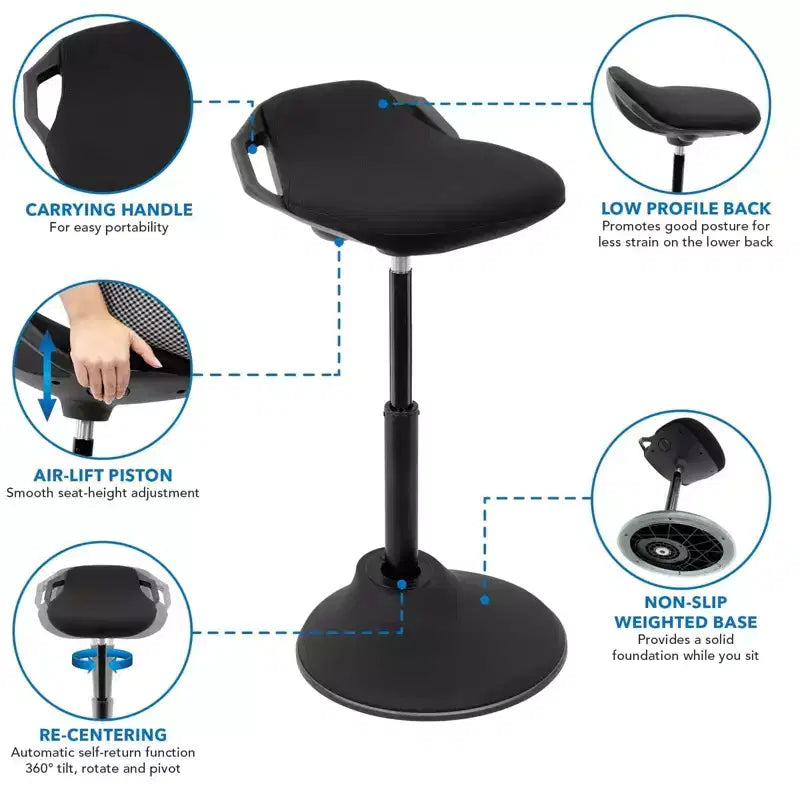 Tabouret ergonomique assis-debout, chaise d'appoint pour bureau debout