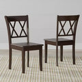 Glenwillow Home Double X-Back Solid Wood Dining Chairs (Set of 2)