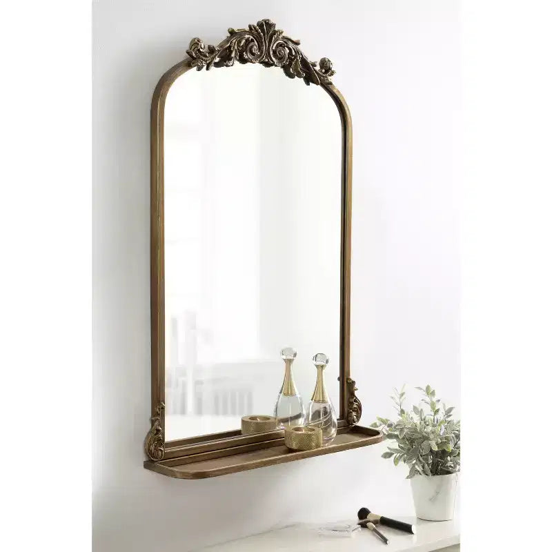 Miroir arche traditionnel avec étagère