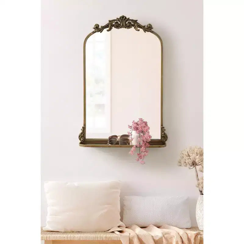 Miroir arche traditionnel avec étagère