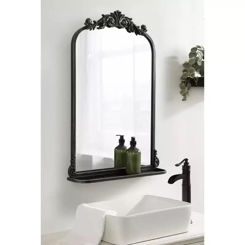 Miroir arche traditionnel avec étagère