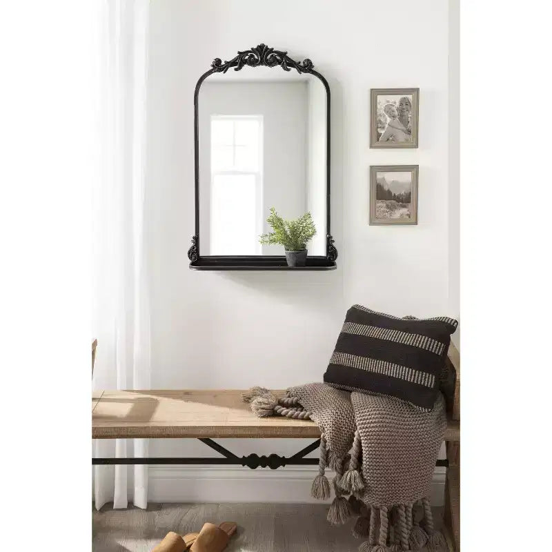 Miroir arche traditionnel avec étagère